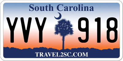 SC license plate YVY918
