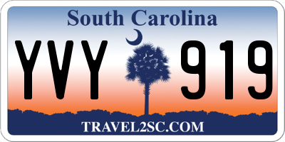 SC license plate YVY919