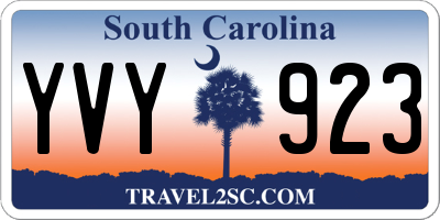 SC license plate YVY923