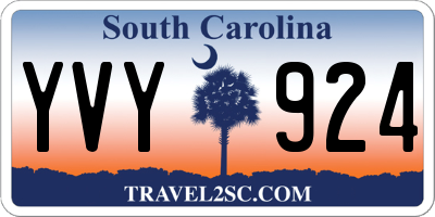 SC license plate YVY924