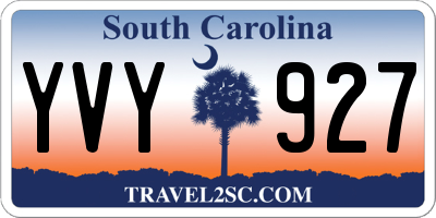 SC license plate YVY927