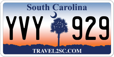 SC license plate YVY929