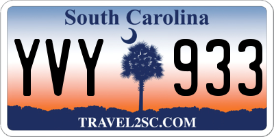 SC license plate YVY933