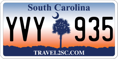 SC license plate YVY935