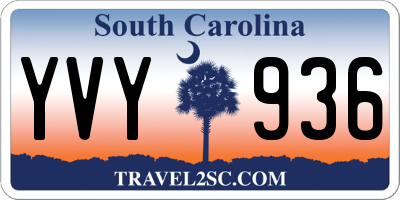 SC license plate YVY936