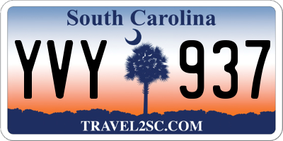 SC license plate YVY937