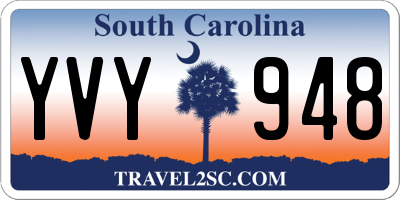 SC license plate YVY948