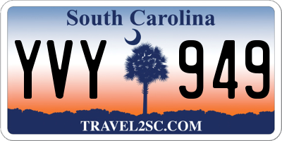 SC license plate YVY949
