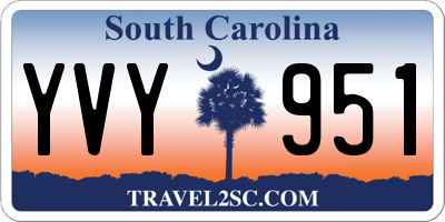 SC license plate YVY951