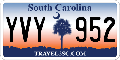SC license plate YVY952