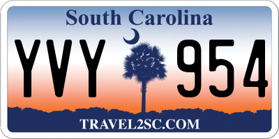 SC license plate YVY954