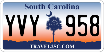 SC license plate YVY958