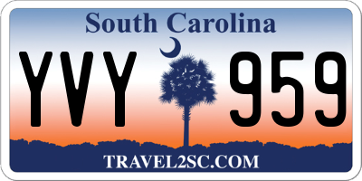 SC license plate YVY959
