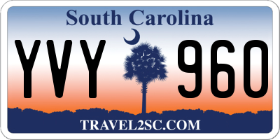 SC license plate YVY960