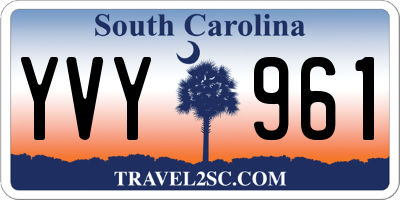 SC license plate YVY961