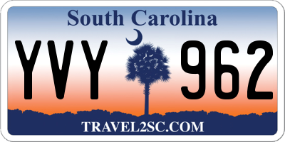 SC license plate YVY962