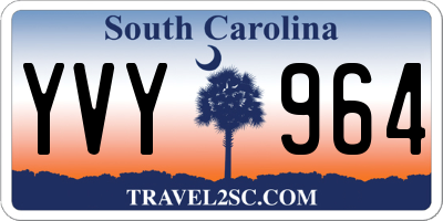 SC license plate YVY964