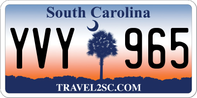 SC license plate YVY965