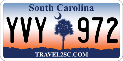 SC license plate YVY972
