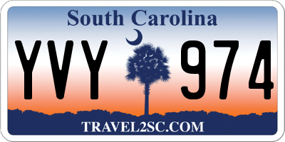 SC license plate YVY974