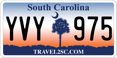 SC license plate YVY975