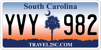SC license plate YVY982