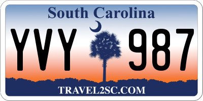SC license plate YVY987