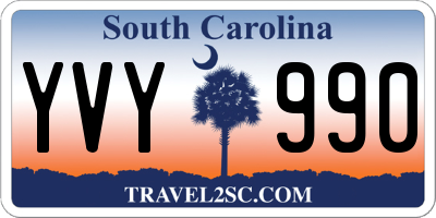 SC license plate YVY990