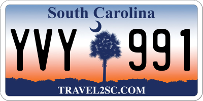 SC license plate YVY991