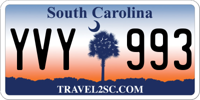 SC license plate YVY993