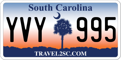 SC license plate YVY995