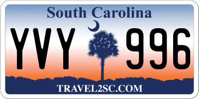 SC license plate YVY996
