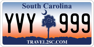 SC license plate YVY999