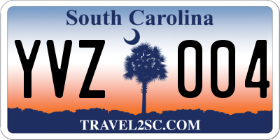 SC license plate YVZ004
