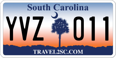 SC license plate YVZ011