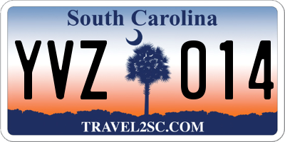 SC license plate YVZ014