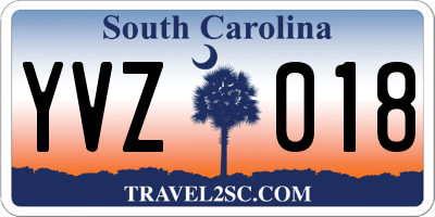 SC license plate YVZ018