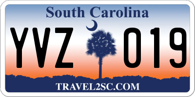 SC license plate YVZ019
