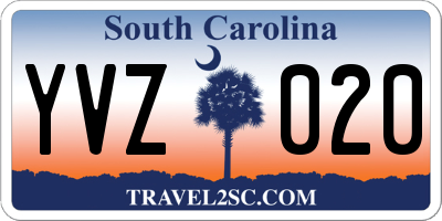 SC license plate YVZ020