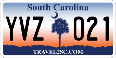 SC license plate YVZ021