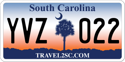 SC license plate YVZ022