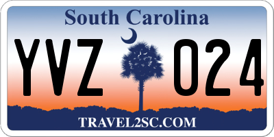 SC license plate YVZ024