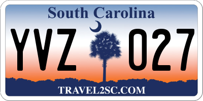 SC license plate YVZ027