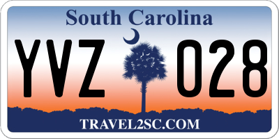 SC license plate YVZ028
