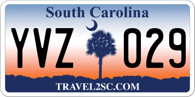 SC license plate YVZ029