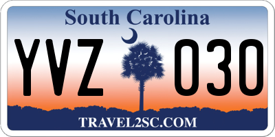 SC license plate YVZ030