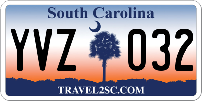 SC license plate YVZ032