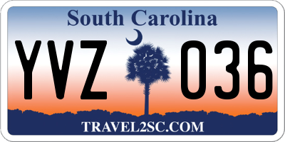 SC license plate YVZ036