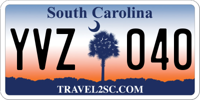 SC license plate YVZ040