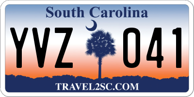 SC license plate YVZ041